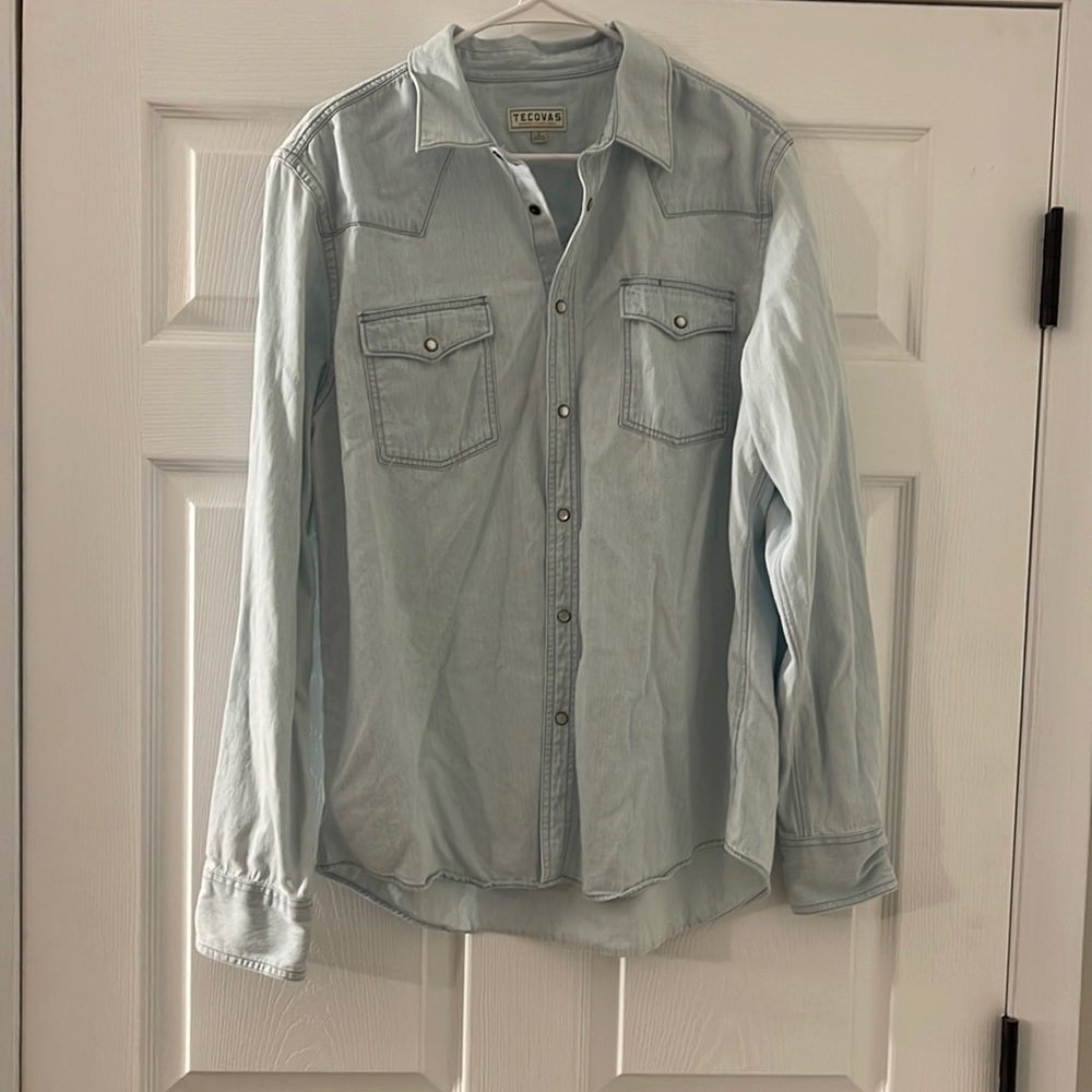 Tecovas Men’s L Denim Snapshirt